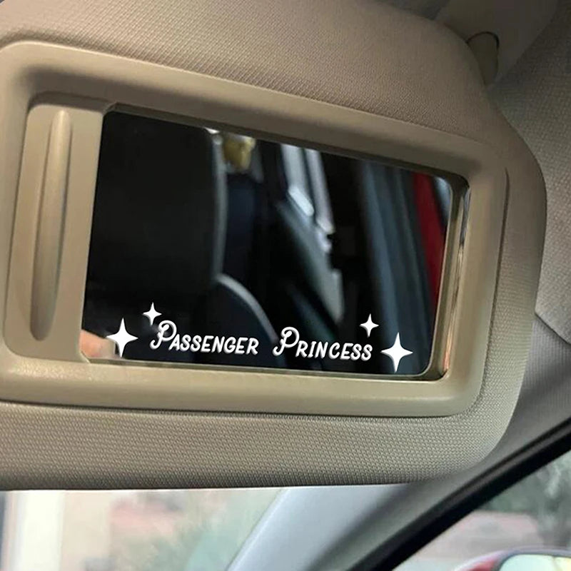 Decorative Princess Mirror Decal for Auto Interior; 1PC Cute and Funny Vinyl Art Sticker Oasis Select