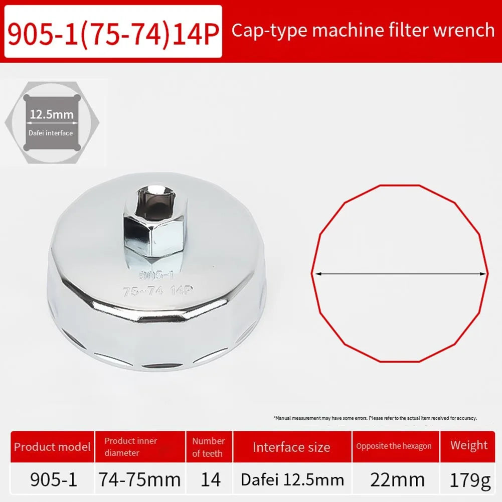 64–89mm Oil Filter Removal Wrench | 1/2" Square Drive Tool