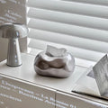 Nordic Ceramic Tissue Box Advanced Napkin Holder Living Room Dining Table Tissue Case Household Tissue Storage Box Decoration Oasis Select Silvery