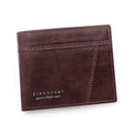 New Men's Business Wallet Classic Spliced Zipper Multi Card Short Wallet Large Capacity Card Bag Zero Wallet Oasis Select Coffee