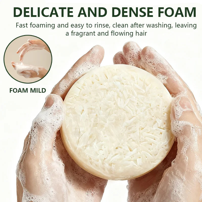 YUITIKUE Cypress Leaves Shampoo Bar with Ginseng & Rosemary, Fast Foaming Easy Rinse for Soft Shiny Hair Oasis Select