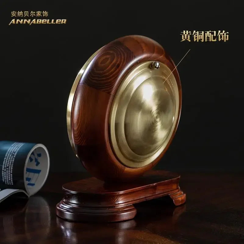 New European Solid Wood Clock Desk Table Decoration Home Living Room Antique Table Decoration Clock Oasis Select
