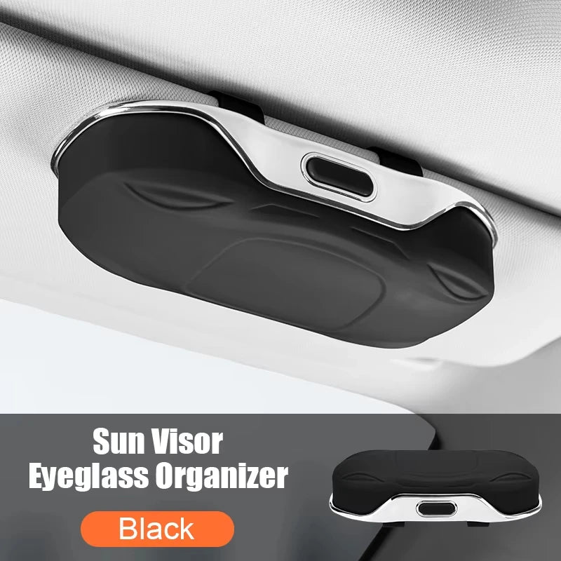 Car Sun Visor Sunglasses Holder – Anti-Scratch ABS Case