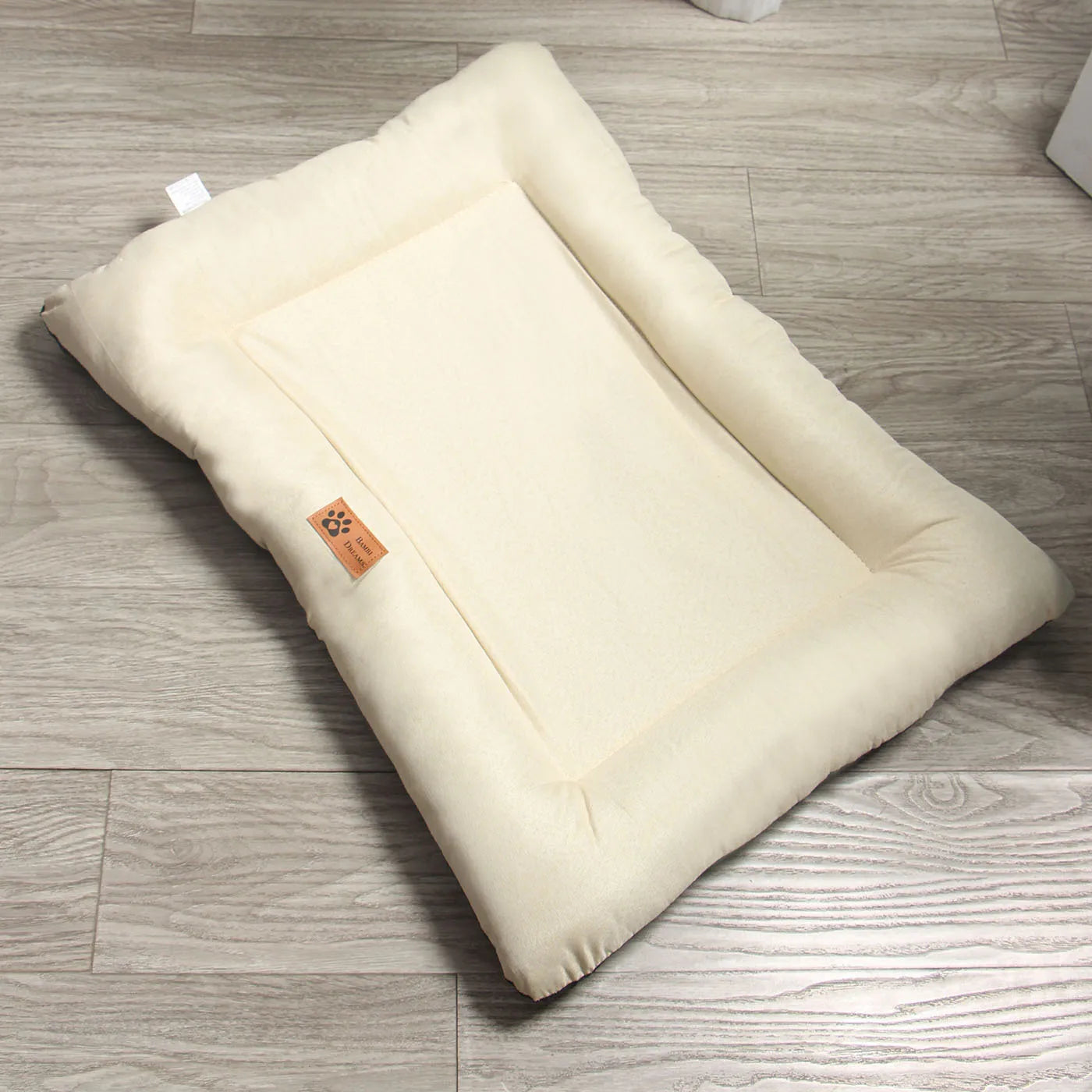 New Square Dog Bed, All-season Pet Bed, Cat Bed, Summer Cotton and Linen Breathable Pet Pad Dog Cooling Mat Oasis Select Creamy-white 72x55x7CM