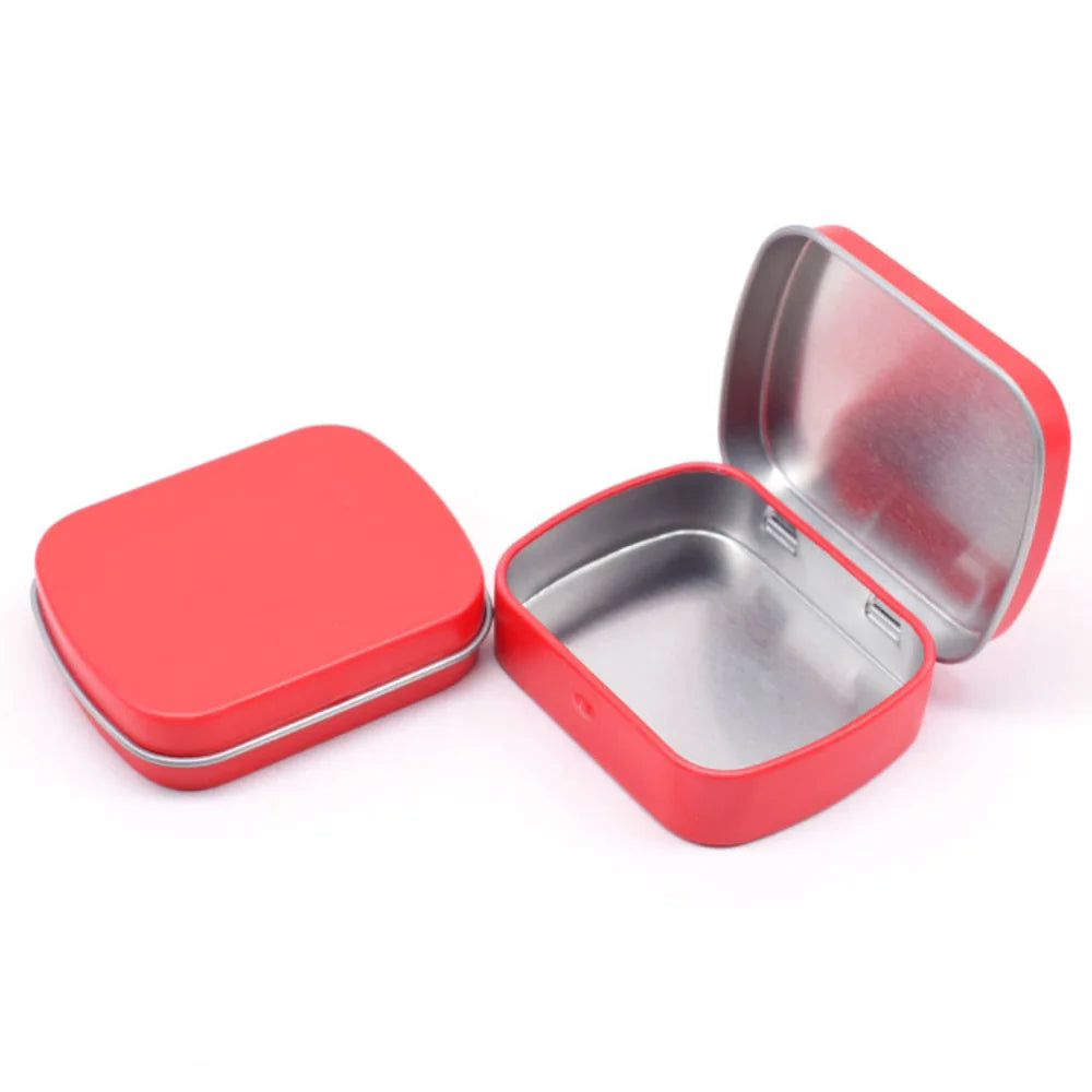 Mini Metal Hinged Tin Box with Lid, Empty Tins, Small Storage for Candy, Jewelry Collect Cases, Home Organizer Oasis Select
