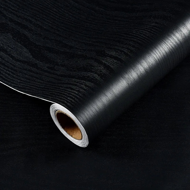 45cm PVC Furniture decorative paper black wood grain self-adhesive waterproof wallpaper kitchen cabinet table door wall stickers Oasis Select A 45cmX2000cm
