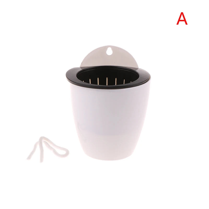 Wall-Mounted Indoor Automatic Water-absorbing Flowerpot Plastic Flowerpot Succulent Green Dill Green Plant Flower Pot Decor Oasis Select B110
