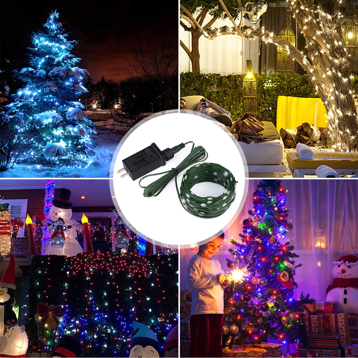 10/20/30M LED String Lights Leather Wire Light Waterproof Garland Fairy Lights Chain 220V 110V EU/US Plug Birthdays Party Decor Oasis Select