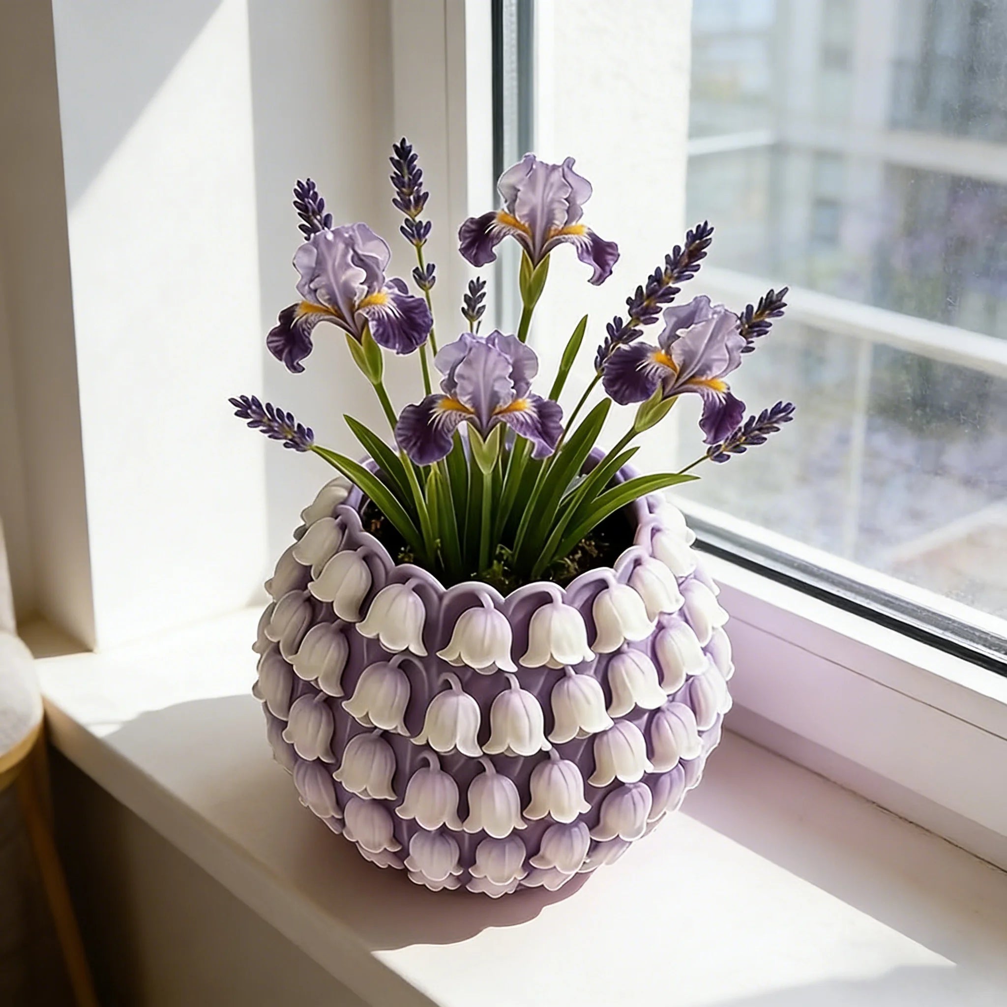 3D Textured Flower Pot Silicone Mold, Concrete Planter Mould For DIY Home Decor, Reusable Candle Holder & Pen Pot Making Tool Oasis Select