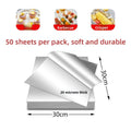 50pcs Disposable Aluminum Foil Paper Square Oil-proof Food Container Paper Non-stick Thick Kitchen Baking Tool Oasis Select 50pcs 30x30cm