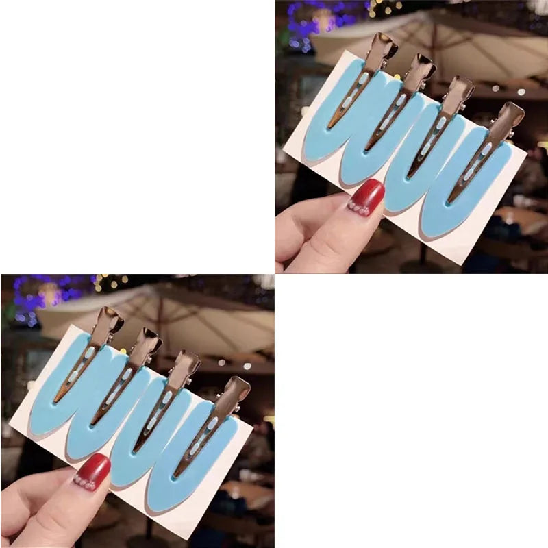 4/8/12pcs No Bend Seamless Hair Clips Side Bangs Barrette Makeup Washing Face Accessories Women Girls Styling Hairpins Oasis Select blue-8pcs