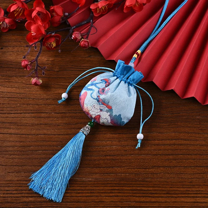 2025 New Year Retro Brocade Sachet Bag Chinese Pouch Pendant Carrying Ancient Style Small Salon Lucky Bags Empty Bags Oasis Select