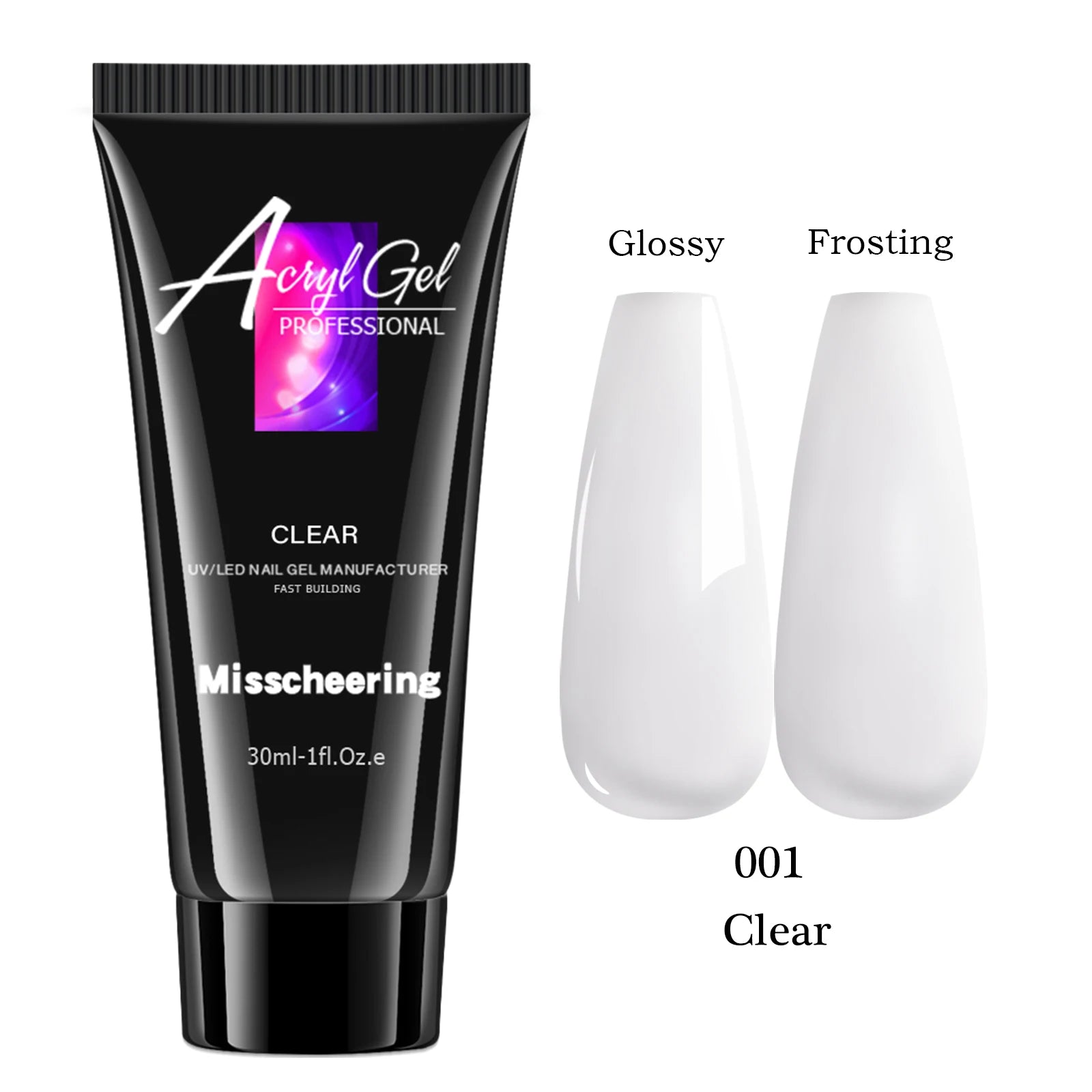 30ml Poly Nail Extension Gel UV/LED Builder – Solid Color Nail Builder Gel Oasis Select 01