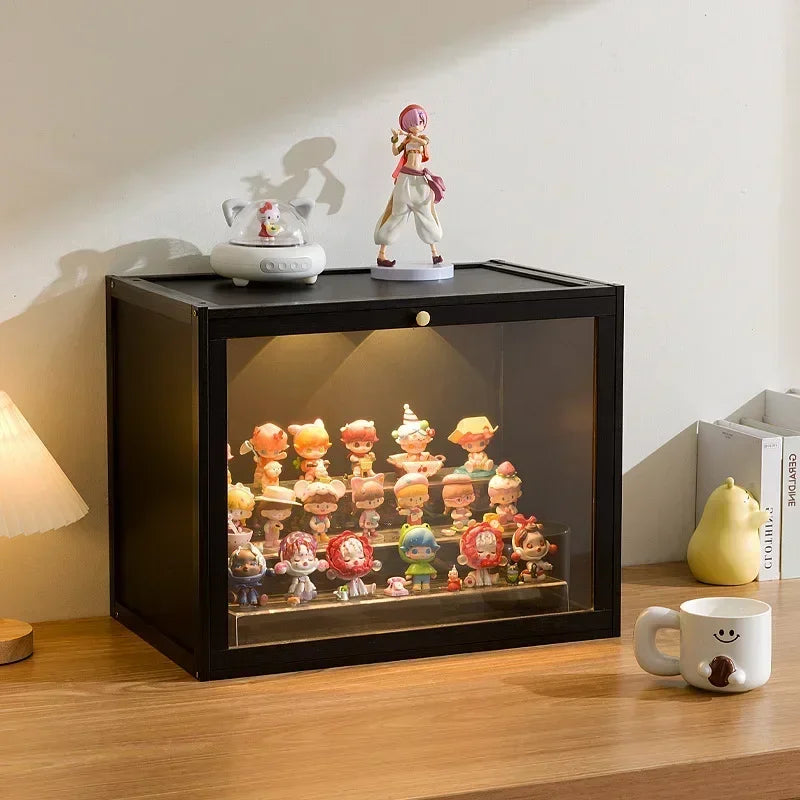 Blind box storage display stand Large capacity stepped acrylic POP MART display box Dust-proof figure display cabinet Oasis Select