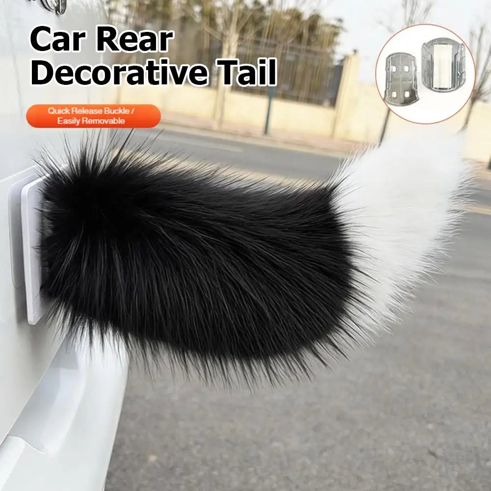 Car Rear Decorative Tail Plush Tail Ornament Motorcycle Plush Tail Decoration Accessories Easy To Use For Backpack Luggage Oasis Select
