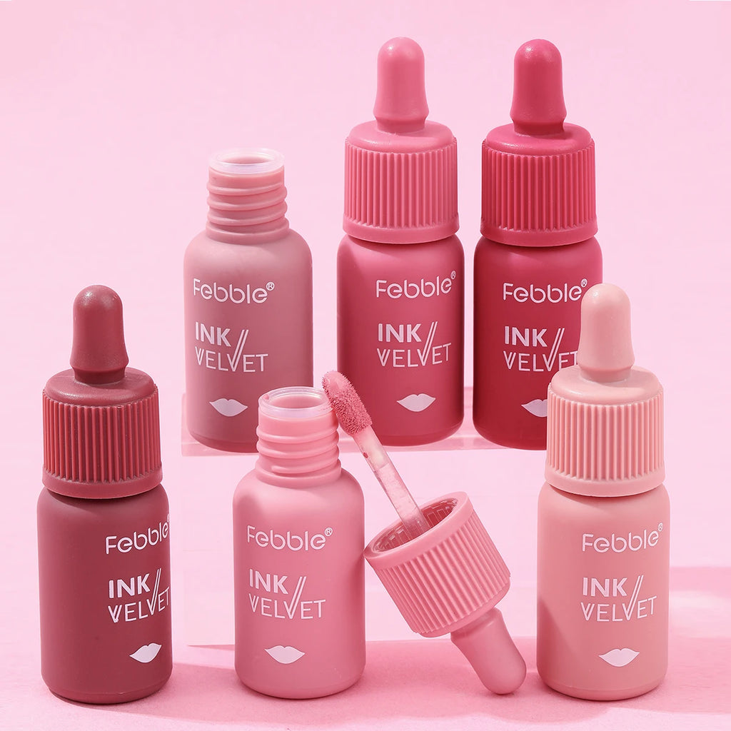 Febble 12-Color Matte Velvet Liquid Lipstick Set | Long-Lasting