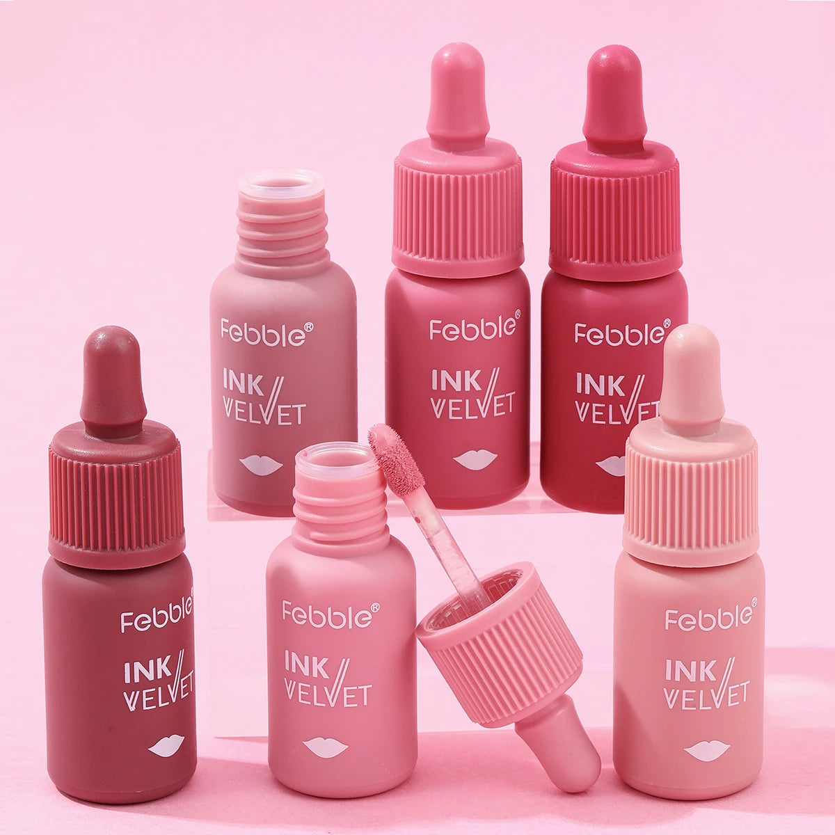 Febble 12-Color Matte Velvet Liquid Lipstick Set | Long-Lasting