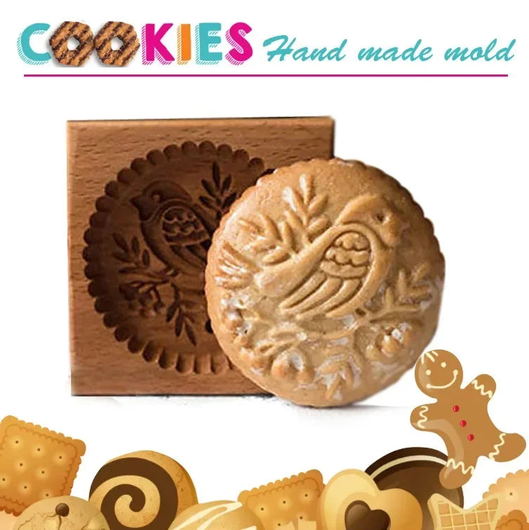 DIY Wooden Shortbread Mold Raspberry Heart Carved Gingerbread Cookie Mold Kitchen Cutter Molds For Valentine's Day Easter Party Oasis Select 16 - 10x10x2cm