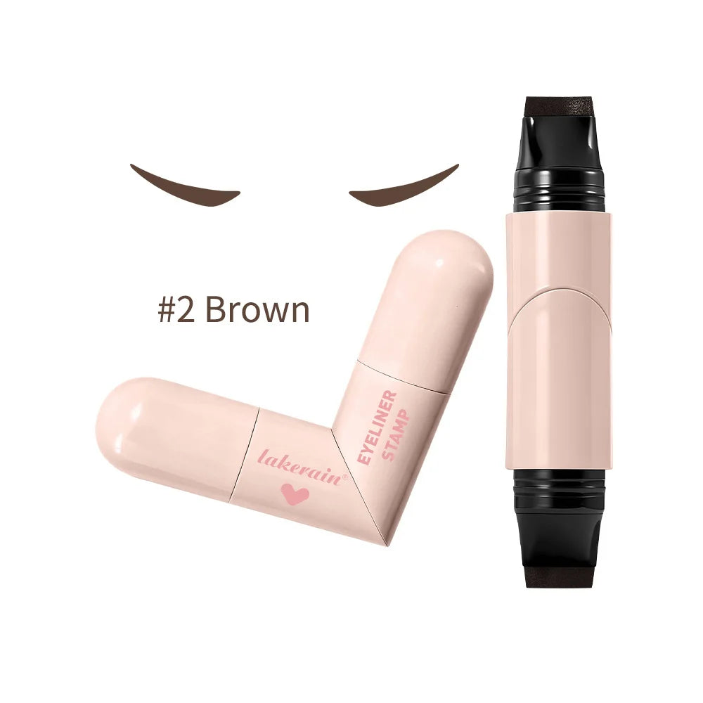 Lakerain Waterproof Eyeliner Stamp – Smudge-Proof Gel Eyeliner Stamp Oasis Select 2pcs brown