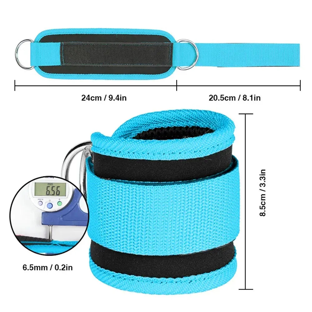 Ankle Straps Leg Strength Workouts Pulley Adjustable D-Ring Support Cuffs Sports Exercises Fitness Home Gym Booty Workouts Oasis Select