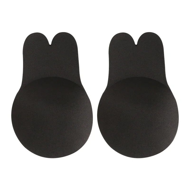 Women push up bras self adhesive silicone strapless invisible bra reusable sticky breast lift tape rabbit nipple cover bra pads Oasis Select