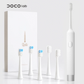 Electric Toothbrush Vibration Sonic Electric Toothbrush for Adults Rechargeable Smart 6 Modes 5 Brush Heads DOCO LAB Oasis Select WHITE