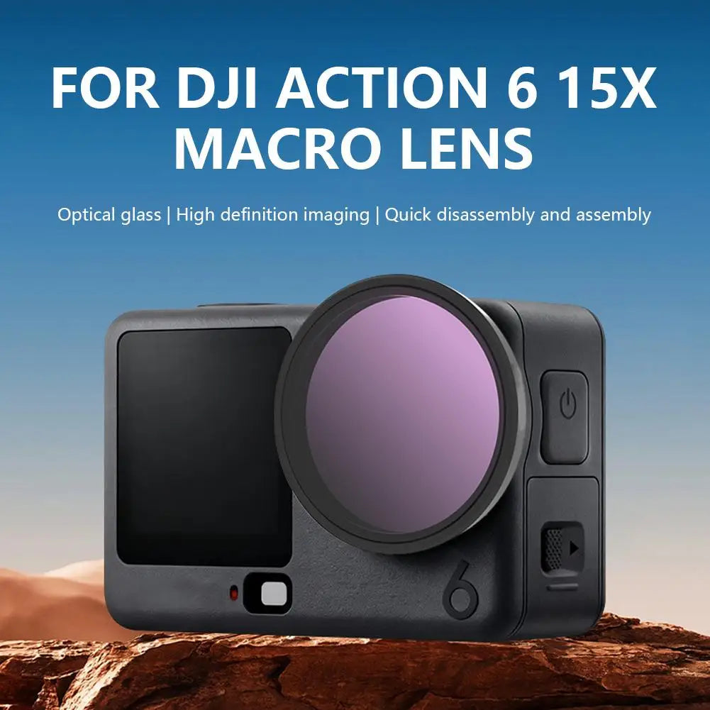 15X Macro Lens for DJI Osmo Action 6 – HD Close-Up Photography