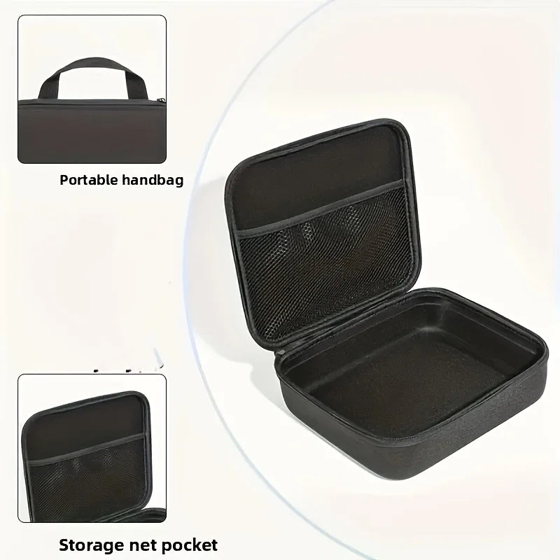 Portable Hard Shell Storage Case With Handle Zippered Makeup Tool Organizer Bag For Travel And Home Fridge Container Basket Oasis Select