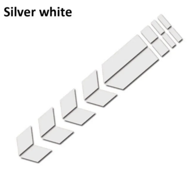 1/2/3set Universal Motorcycle Sticker With Arrows Flash Paste Waterproof Oil Resistant Reflective Sticker Motorcycle Tape Oasis Select white