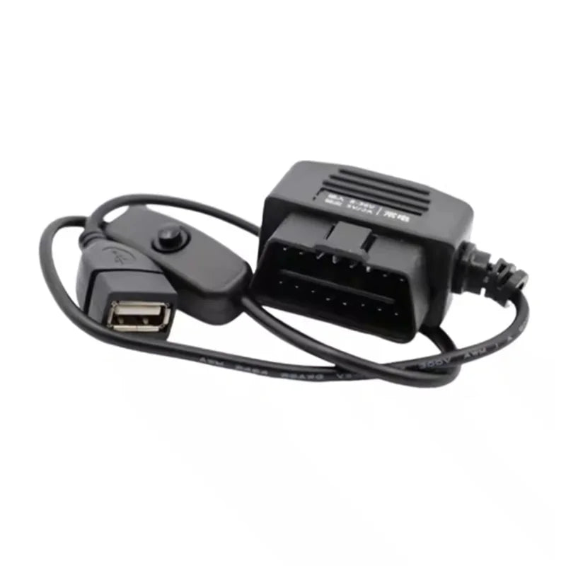 OBD Hardwire Kit 5V ACC Power ACC Hardwire Kit 24 Hours Parking Monitoring with USB Female Port Accessory for Dash cam Oasis Select