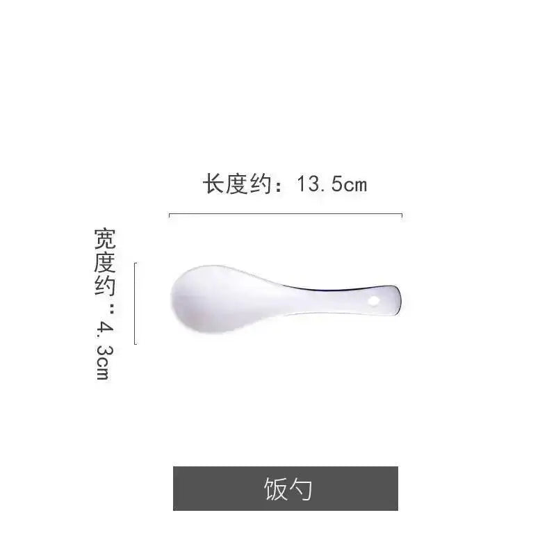 Ceramic Soup Spoon Soup noodles rice Spoon For Daily Use Kitchen Tablewear Oasis Select Cyan Blue Spoon
