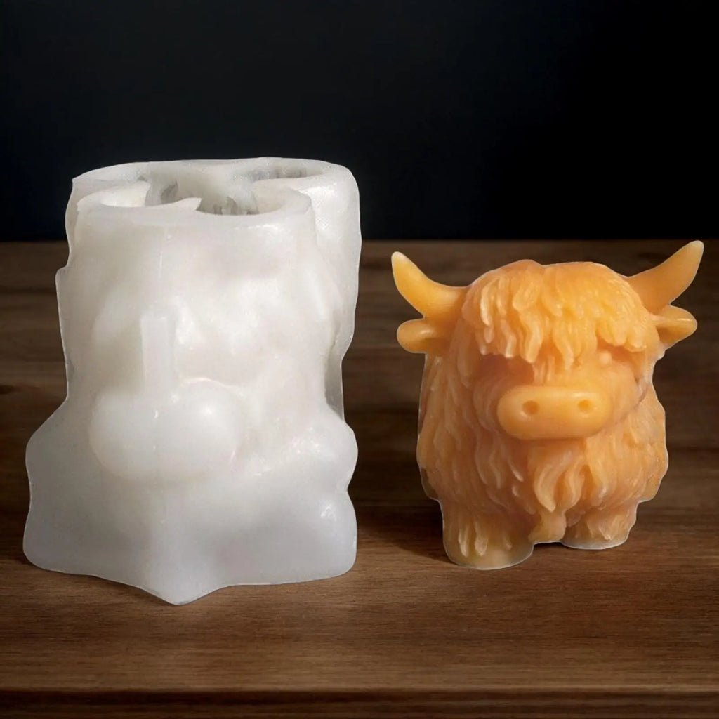 Animal Molds 3D Resin Molds Food-Grade Highland Cow Design Mould DIY Handmade Resin Crafts Supplies for Cake Snack Jelly Wax Oasis Select