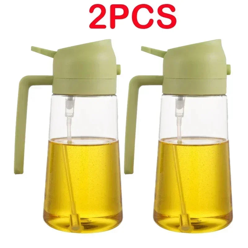 Olive Spray Dispenser Oil Dispenser Bottle for One Kitchen Oil Spray Oil Polisher Bottle Kitchen Storage for Camping Bbq Baking Oasis Select 2PCS-Green-Plastic