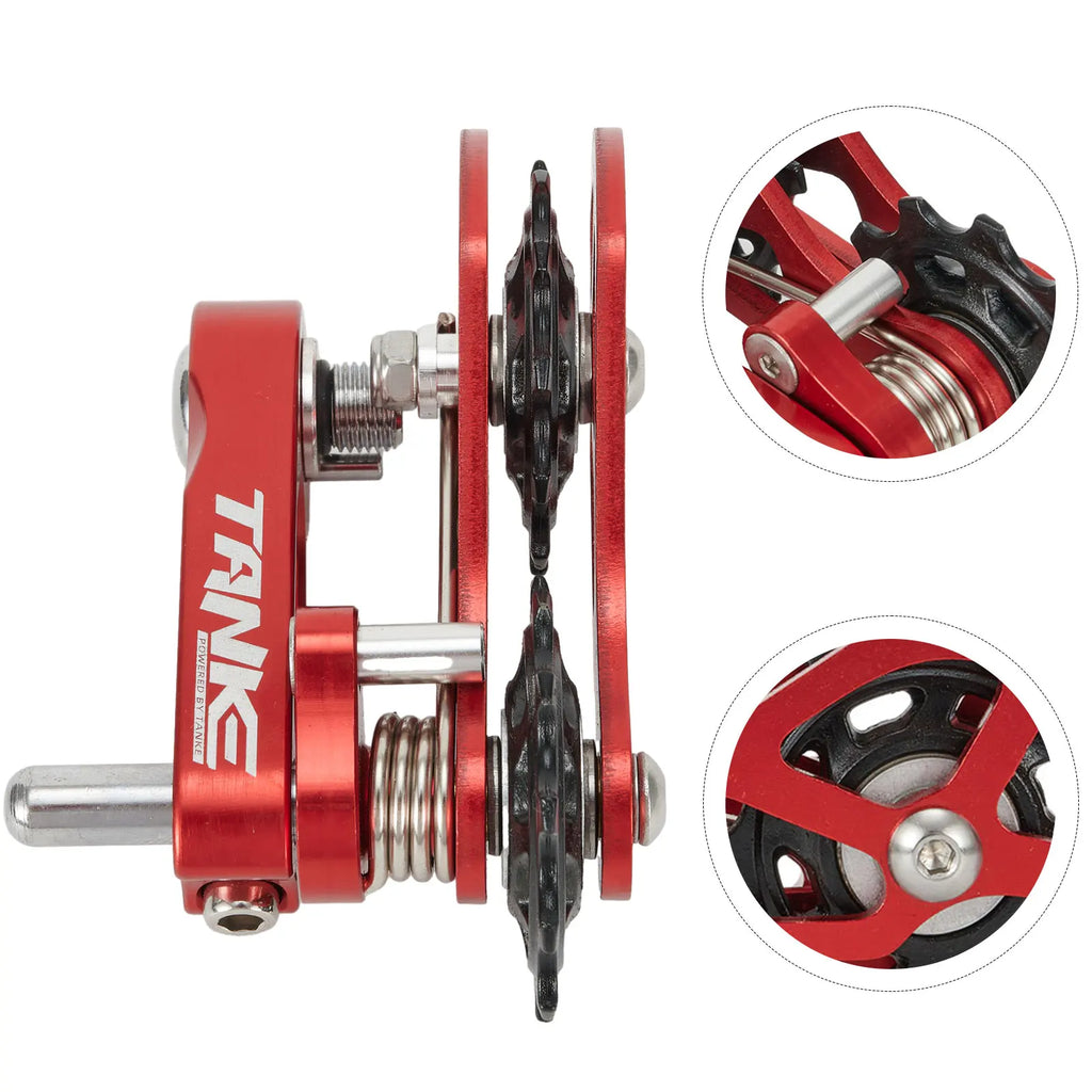 Anti-Drop Link Chain Tensioner Aluminum Alloy Chain Guide Floating Pulley Adjust Wheel Bike Bicycle High Quality Hot Sale Oasis Select Red