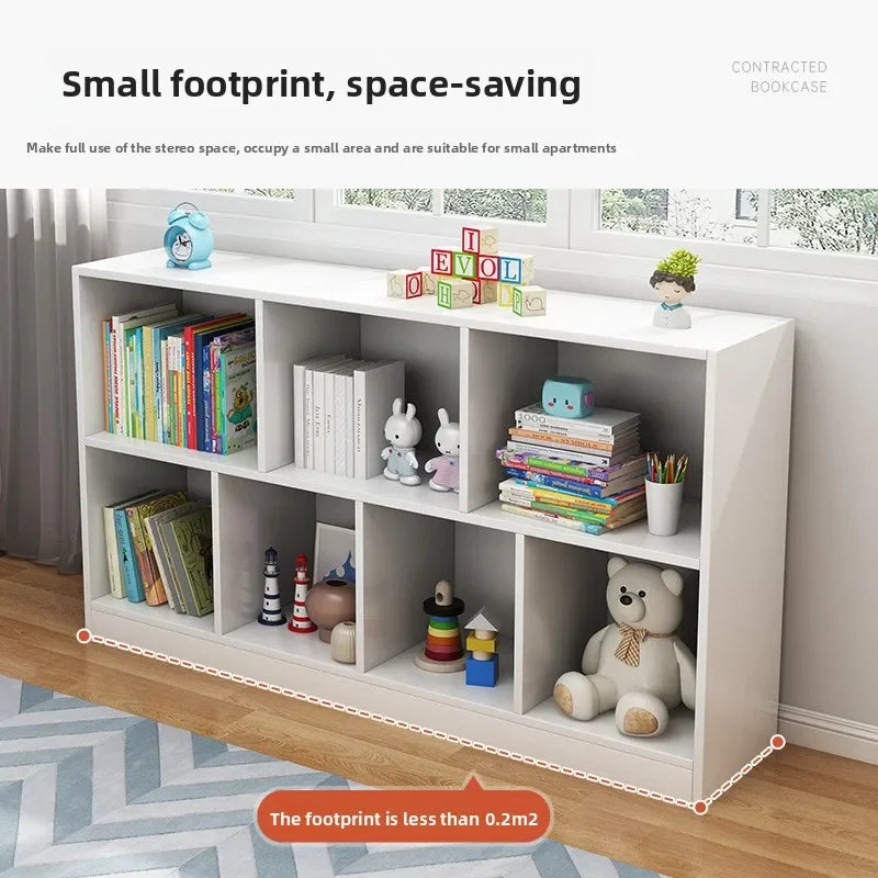Bookcase Household Bookshelf Shelf Kindergarten School Bag Cabinet Living Room Grid Cabinet Storage Cabinet Large Capacity Oasis Select