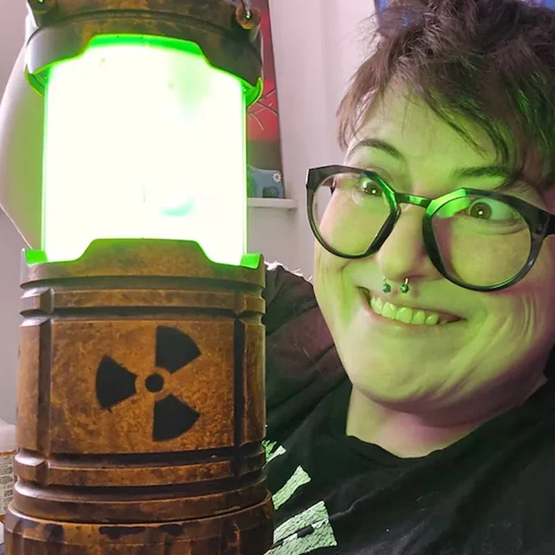Nuclear Reactor Lantern Gift Mini Handheld Nuclear Reactor Lantern Toy Doomsday Nuclear Reaction Push Simulation Illuminator Oasis Select