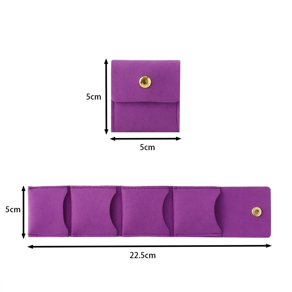 Portable Microfiber Jewelry Roll Organizer – Travel Storage Bag