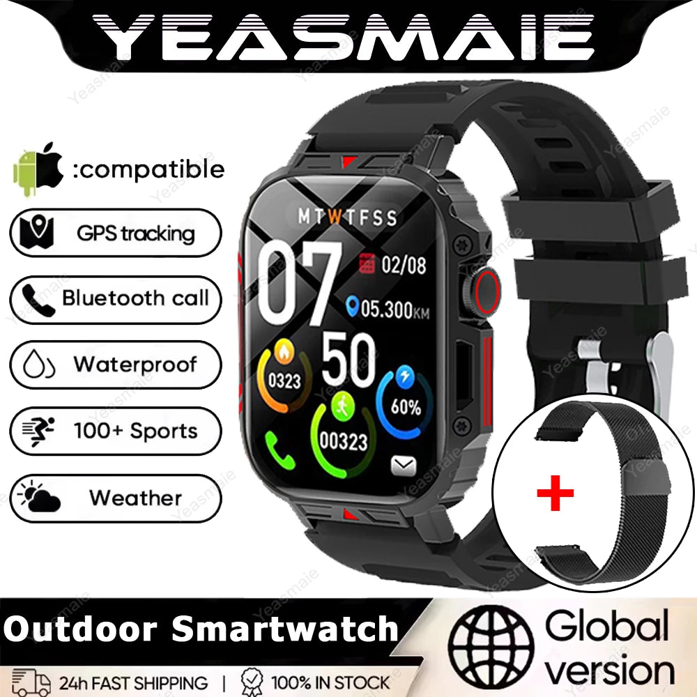 Ola Esporte Military Smartwatch Bluetooth Call IP67 Android iOS