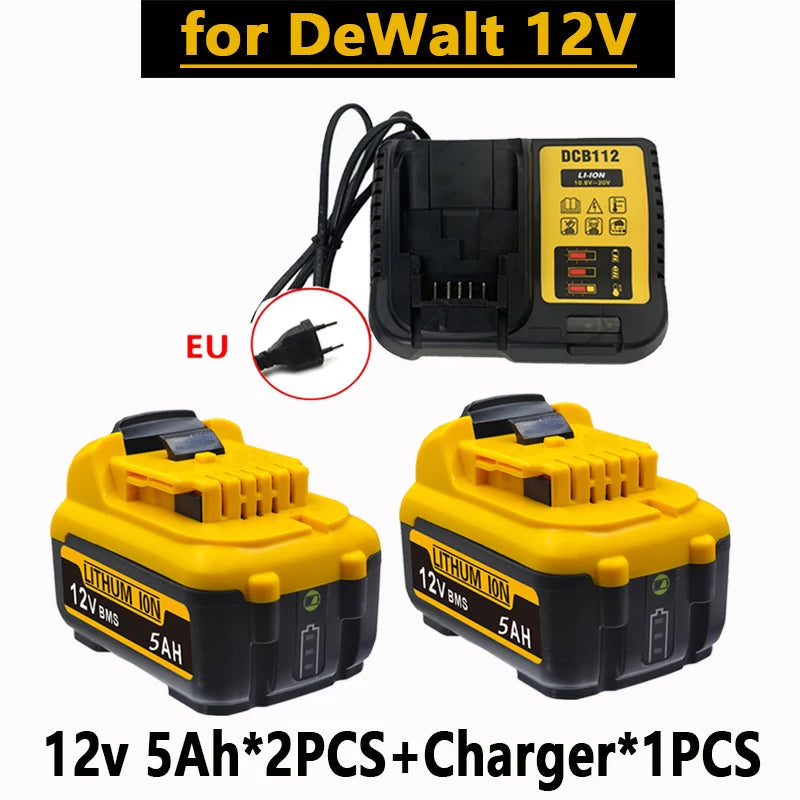 .For DeWalt DCB120 - DCB127 Rechargeable Batteries - 3000mAh 12V Max Lithium Ion Replacement Battery..。 Oasis Select 12V 5AH X2 charge X1