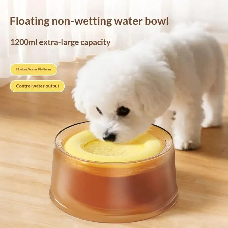 1200ml Dog Water Bowl No Spill Floating Design Keeps Mouths Dry Suitable for Home Environments Oasis Select