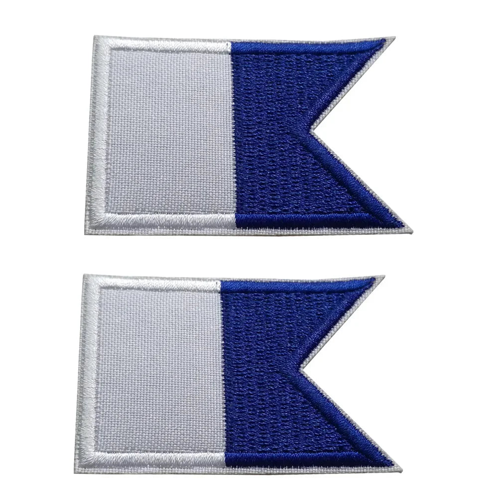 2/6/12PCS Scuba Diving Flag Embroidered Patch Iron On Patches Backpack Bag Flag Patch 6*4CM Oasis Select 2PC