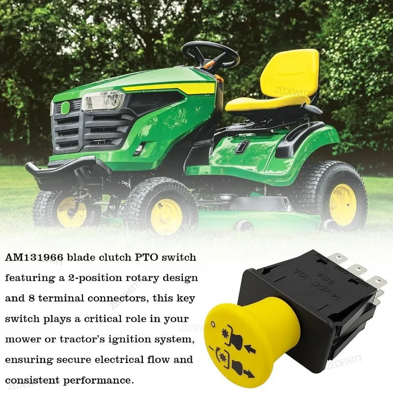 For John Deere Lawn Tractor Heavy Duty PTO Switch AM119139 AM131966 L105 L108 L120 2048 LA100 S130 Mower 717A Z625 CV493T WH48A Oasis Select