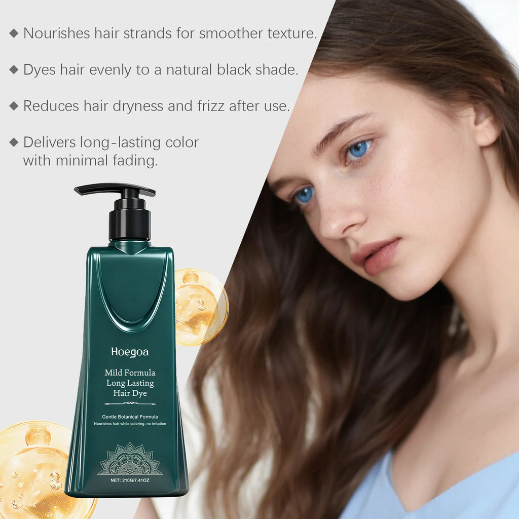 Herbal Hair Darkening Shampoo Hair Coloring Cream for Gray White Hair Coverage Long-Lasting Color Repair Damaged Hair Dyed Care Oasis Select