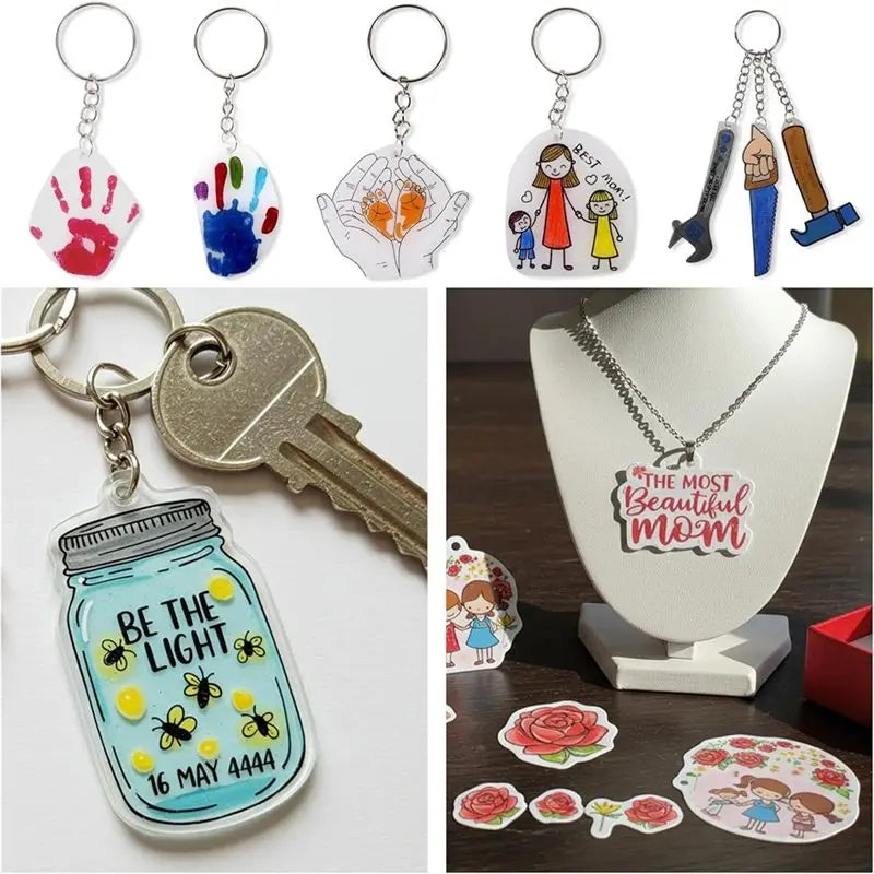 LIKE WISH Shrink Plastic Art Sheets, DIY Set For Keychains, Jewelry Making - Creative Crafts For Mother’S Day Oasis Select