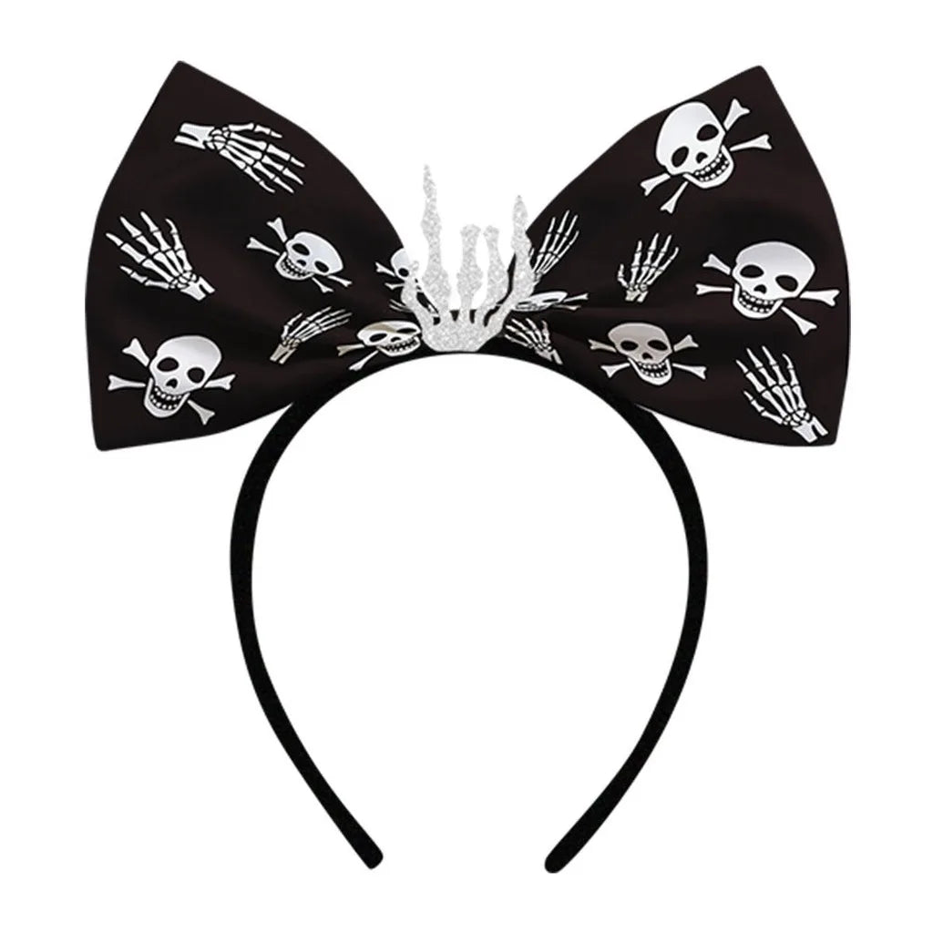 2026 Latest Halloween Cobweb Ears Headband Women Festival DIY Mouse Hairband Kids Party Villains Cosplay DIY Hair Accessories Oasis Select Black-1