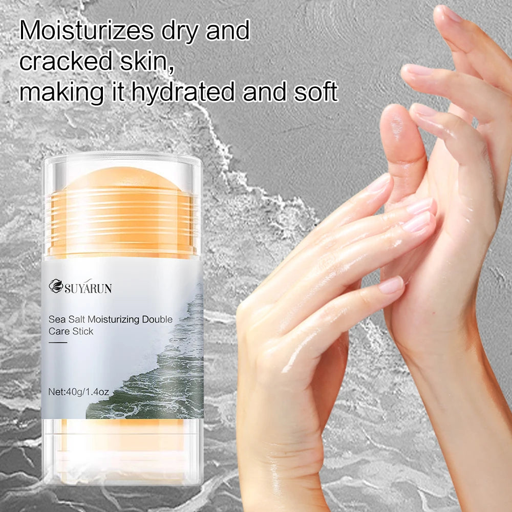 SUYARUN Sea Salt Foot Cream Stick - Exfoliating Moisturizer for Cracked Heels, Anti-Cracking Pedi Care, Natural Hydration. Oasis Select