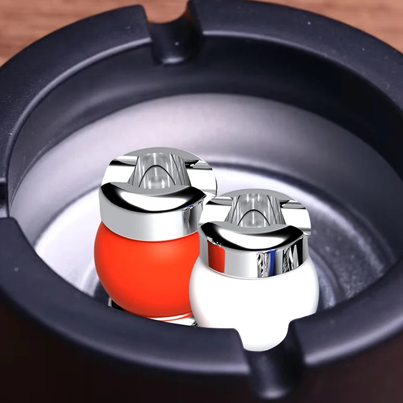 Metal Cigarette Extinguisher Portable Mini Ashtray Anti-slip With Slot Design Perfect For Home & Office Use Smoking Accessory Oasis Select