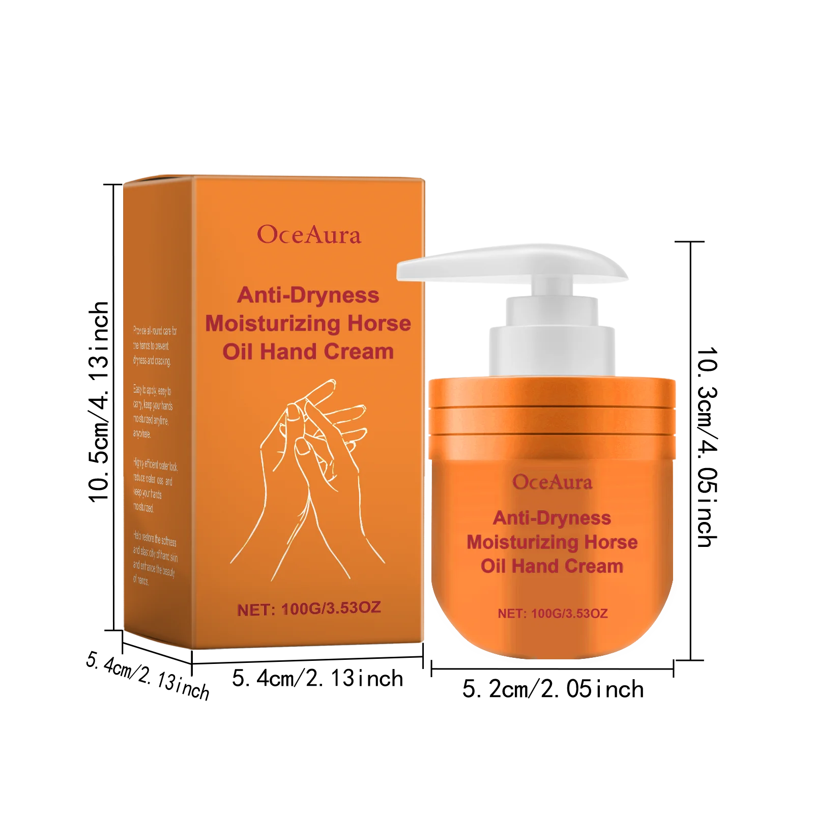 Moisturizing Horse Oil Hand Cream Anti Chapping Hydrating Soften Anti Cracked Soothing Dry Rough Nourishing Brighten Hand Care Oasis Select