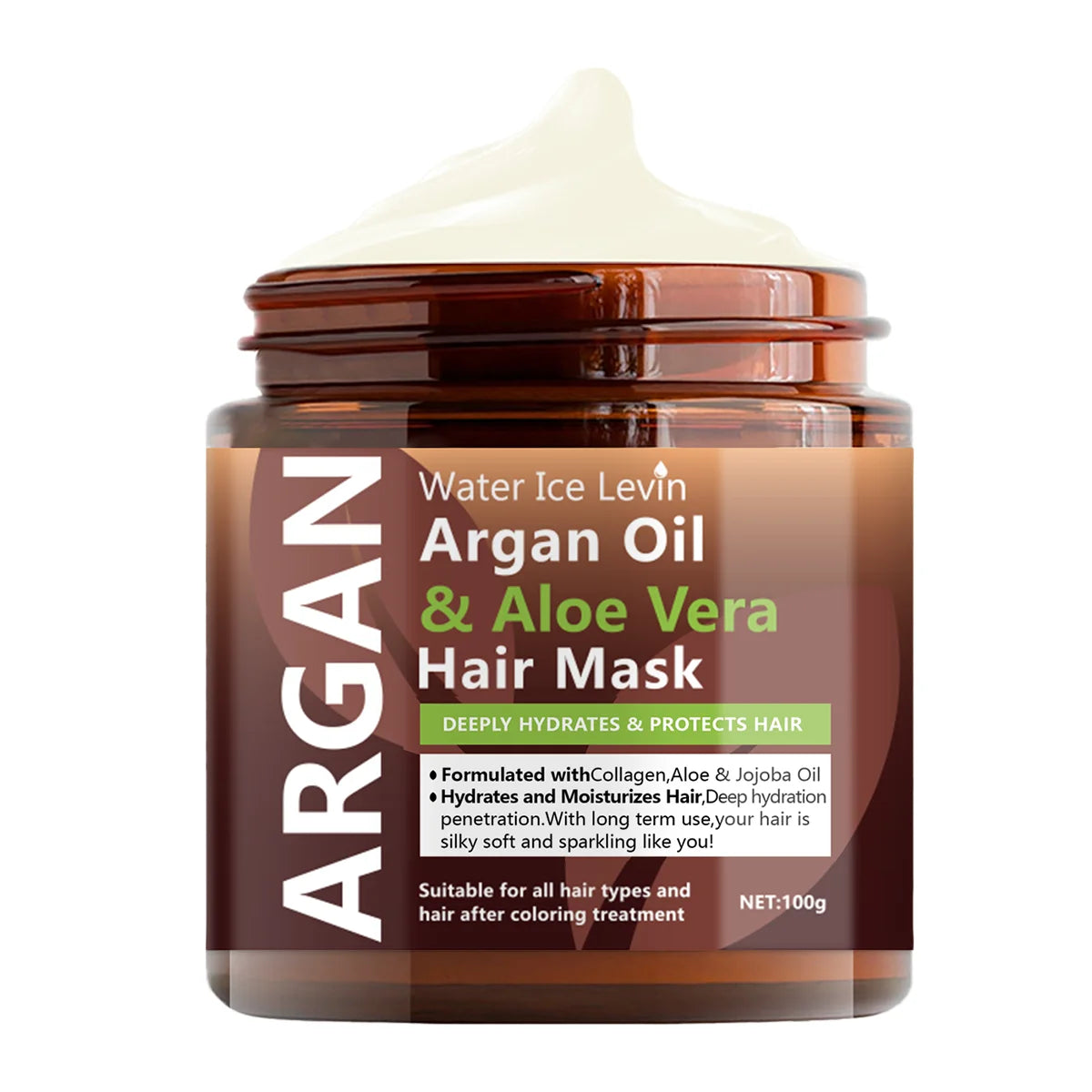 Argan Oil & Aloe Vera Hair Mask – Collagen Keratin Treatment Deep Conditioning Hair Mask Oasis Select 1pcs