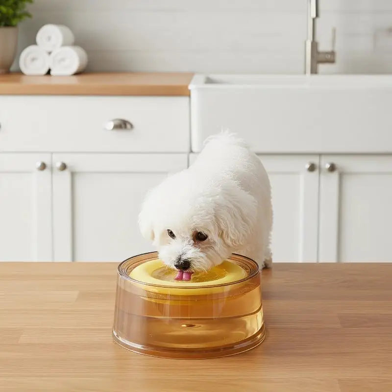 1200ml Dog Water Bowl No Spill Floating Design Keeps Mouths Dry Suitable for Home Environments Oasis Select